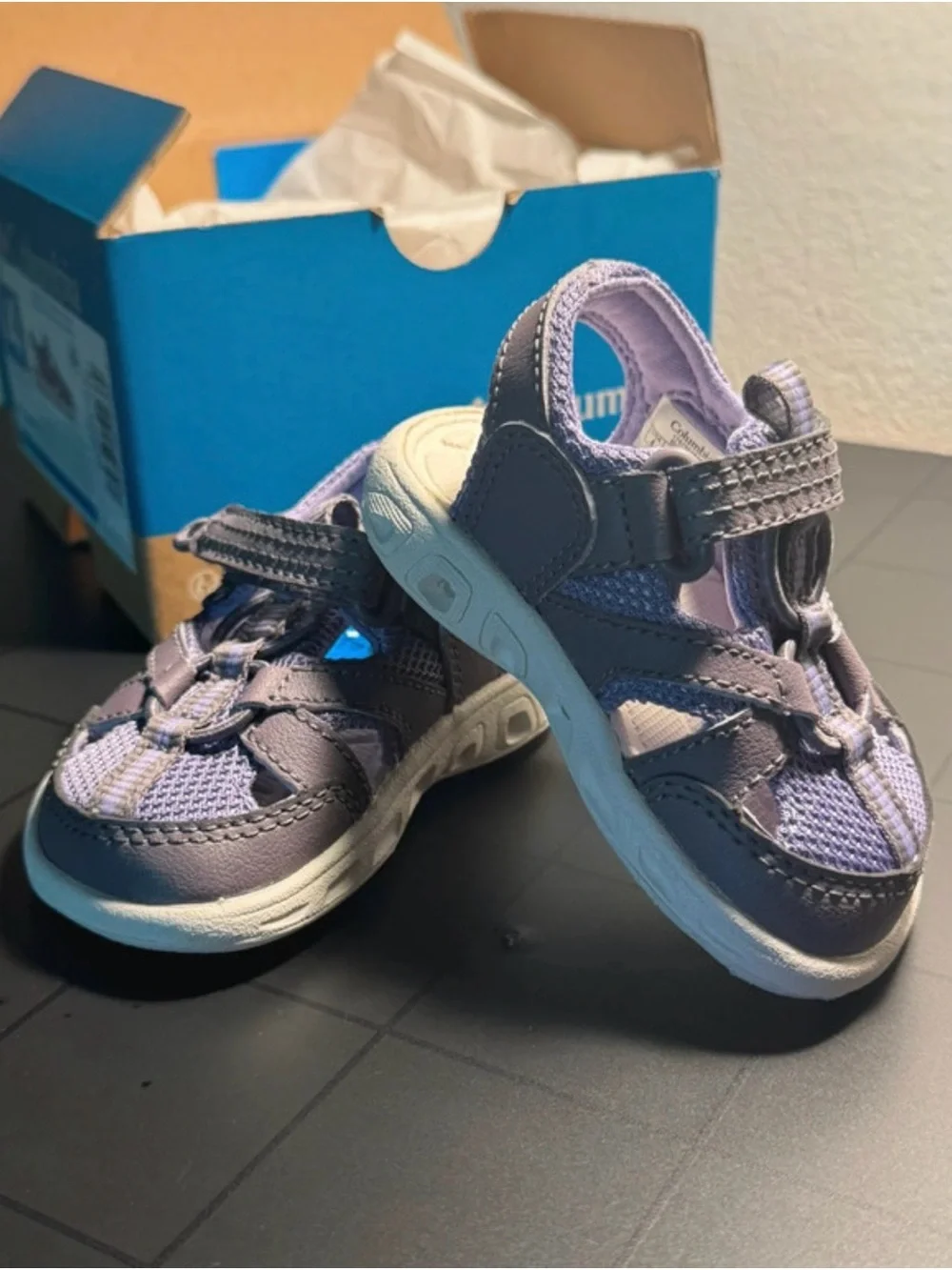 Columbia Kids Lavender/Purple Closed-Toe Sport Sandals
